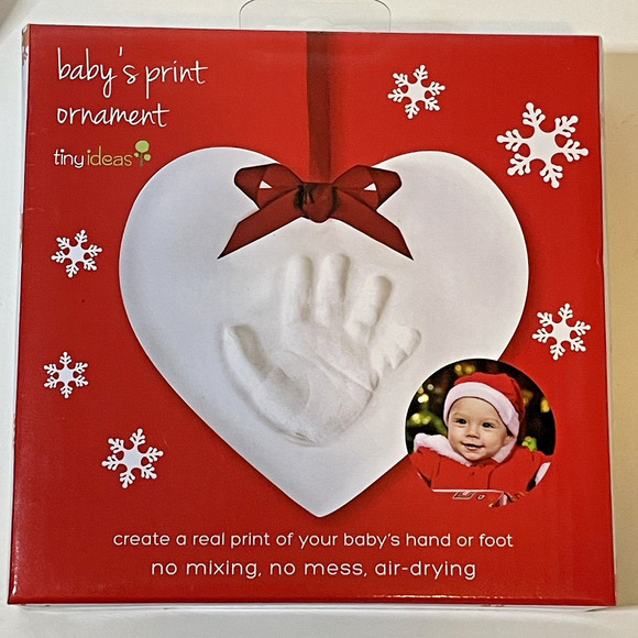 Unbranded Holiday Tiny Ideas Baby Handprint Kit Christmas Ornament 3 Different Shapes
